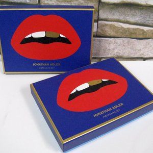 Jonathan Adler 2 Boxes Lips Notecard Set Die Cut 3 Designs 2 Each New In Box